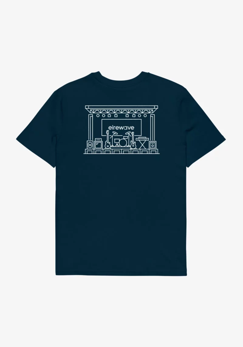 Stacked-stage-Outline-navy-T-Shirt-back-2000x2857 Concert Stage Outline T-Shirt Unisex